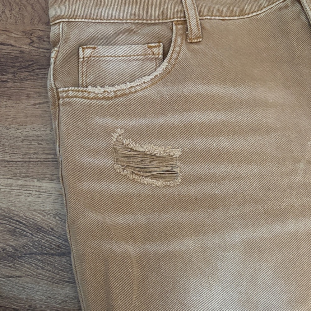 Vervet Distressed Tan Boyfriend Jeans- Size 31 - Picture 7 of 9